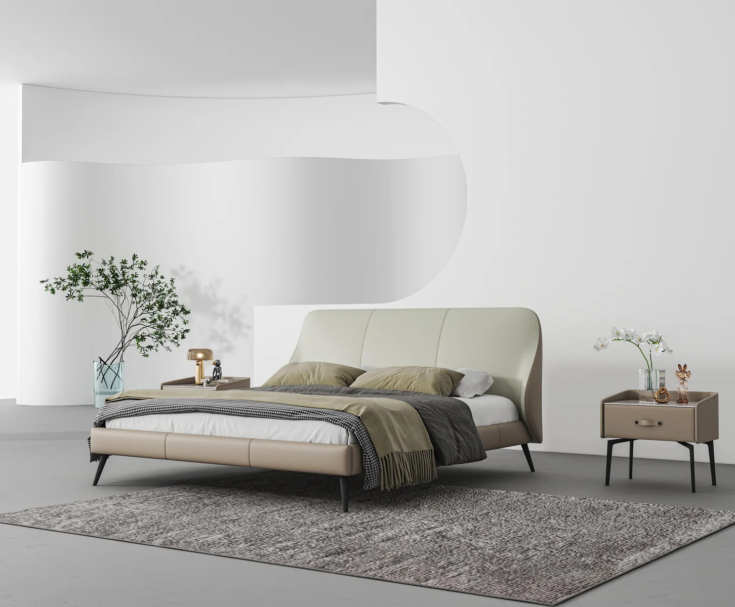 Кровать S155 · 风信子床 из каталога поставщика QAWION