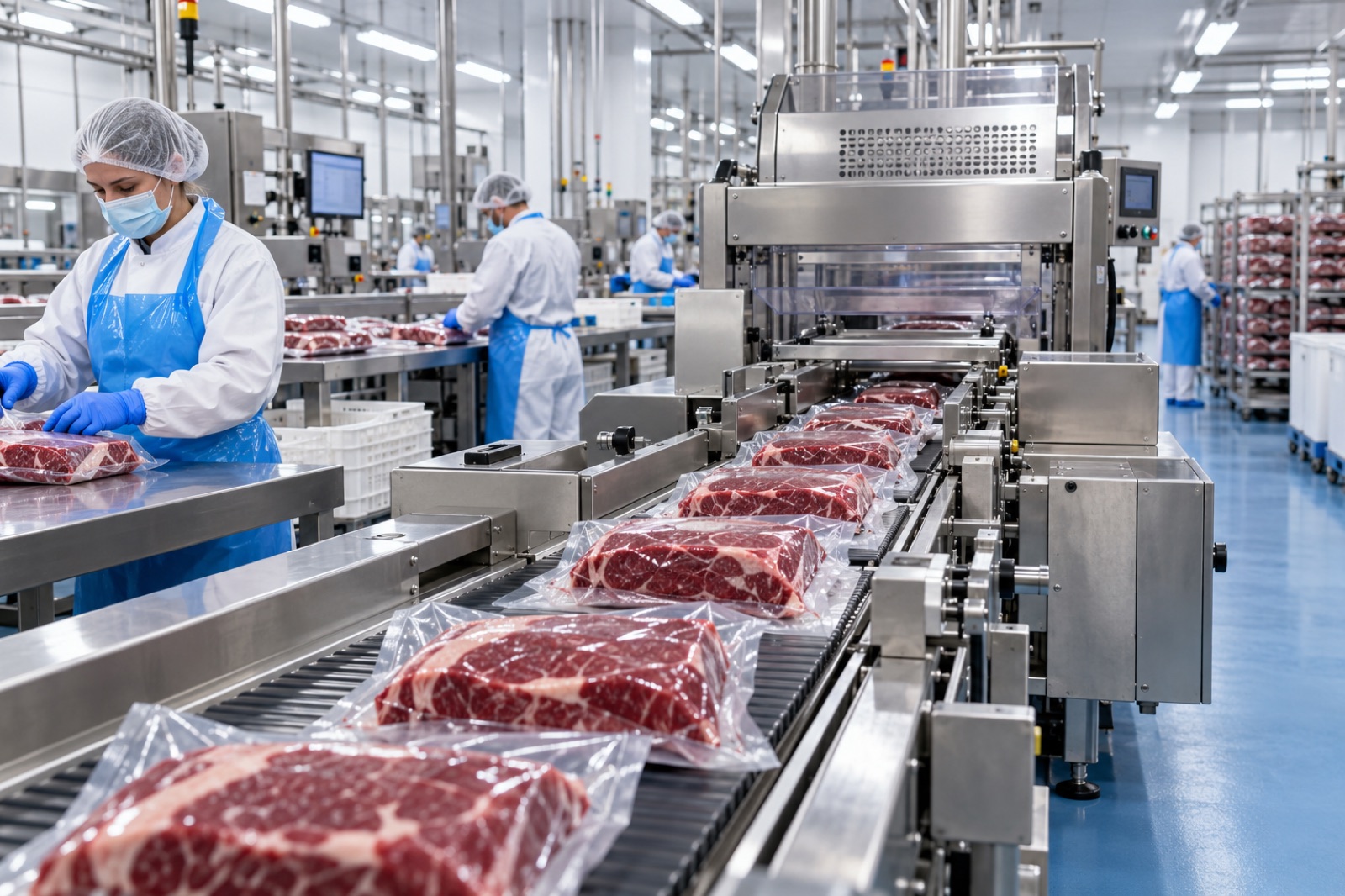 Визуализация будущего цеха разделки и упаковки мясной продукции